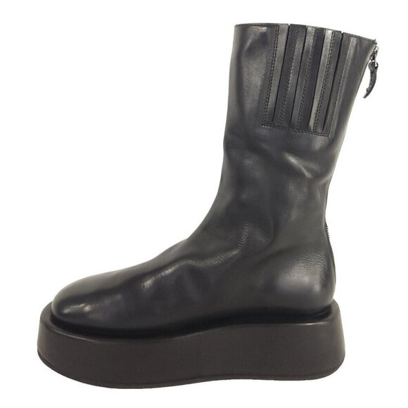 Marsell Piattaforma Boots Size 38 US 8 Womens Black Leather AS-IS $1525 - Picture 6 of 11